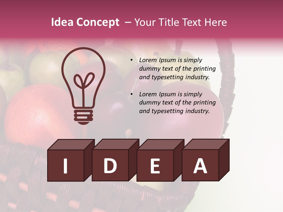 Fruits In Basket PowerPoint Template