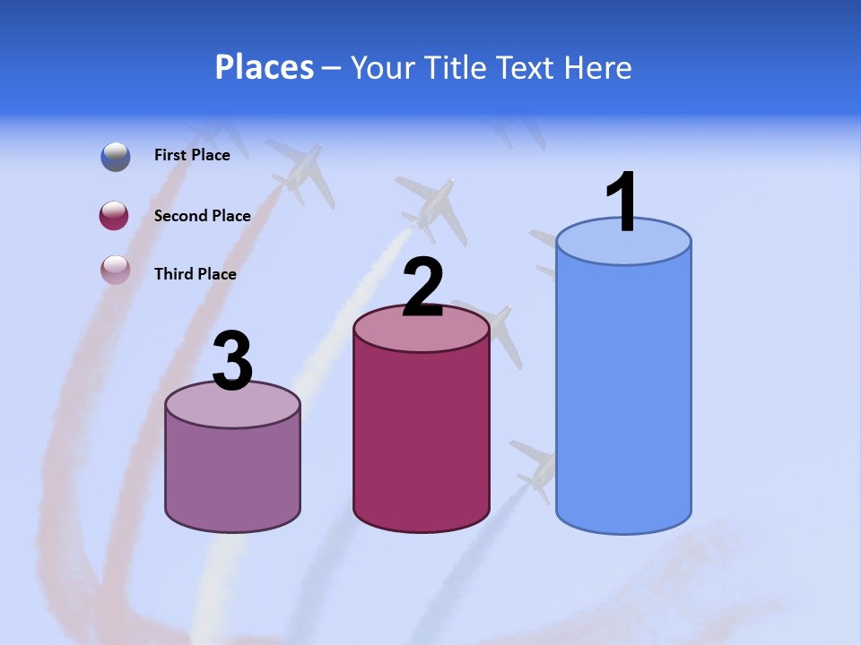 A Group Of Airplanes Flying In Formation With Colored Smoke Behind Them PowerPoint Template