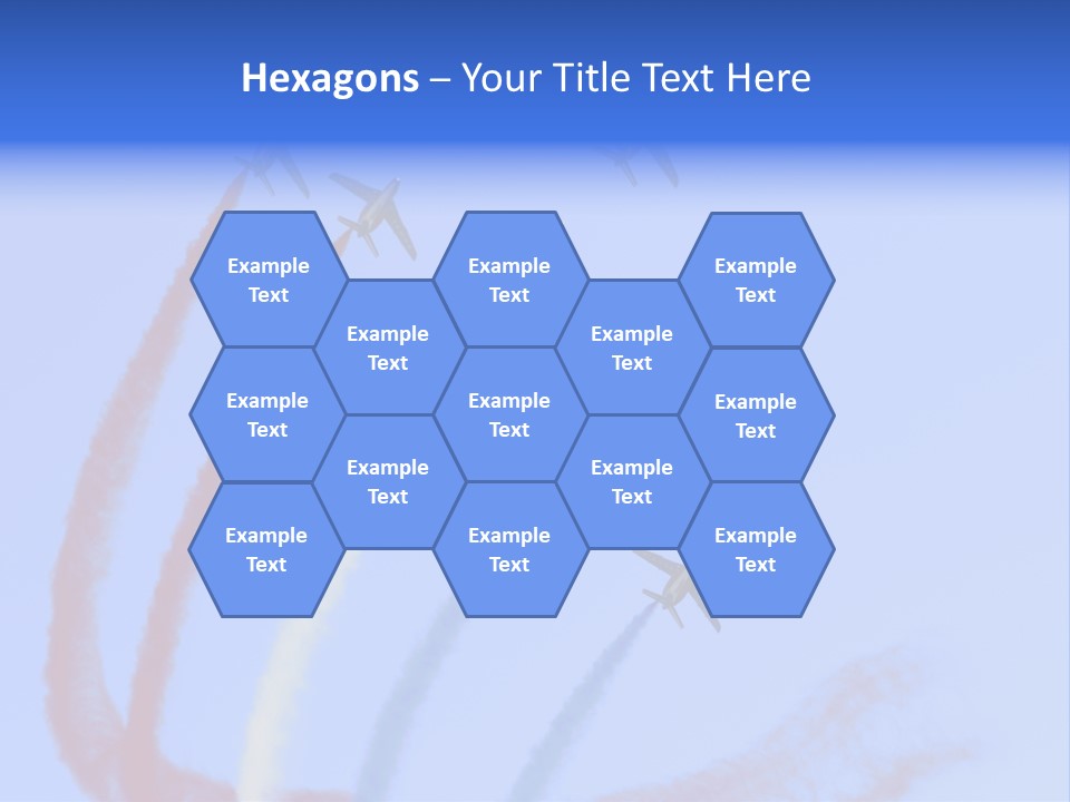 A Group Of Airplanes Flying In Formation With Colored Smoke Behind Them PowerPoint Template