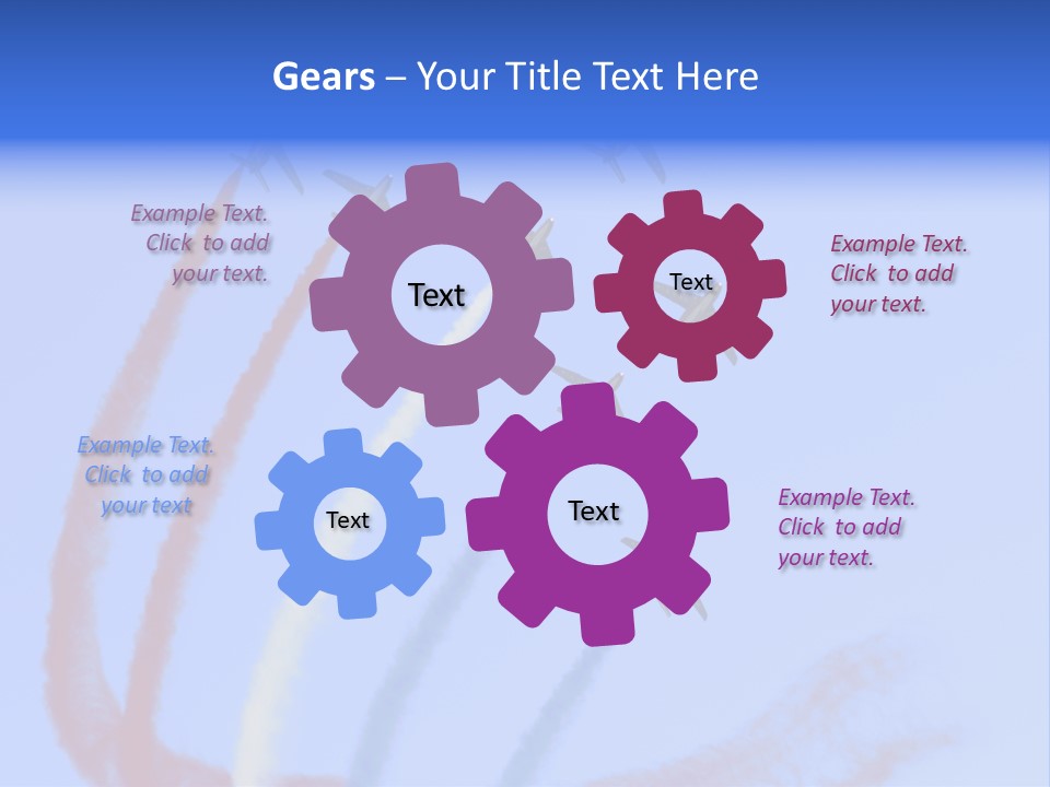 A Group Of Airplanes Flying In Formation With Colored Smoke Behind Them PowerPoint Template