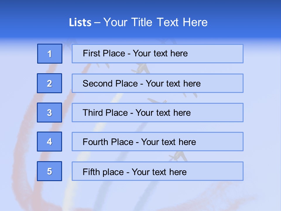 A Group Of Airplanes Flying In Formation With Colored Smoke Behind Them PowerPoint Template