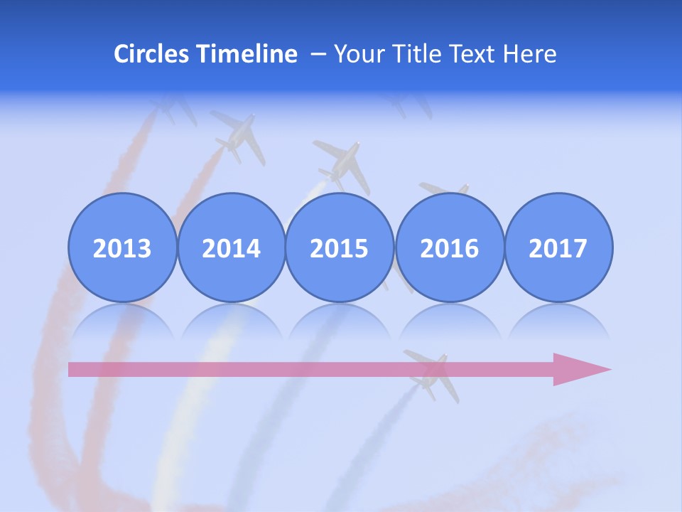 A Group Of Airplanes Flying In Formation With Colored Smoke Behind Them PowerPoint Template