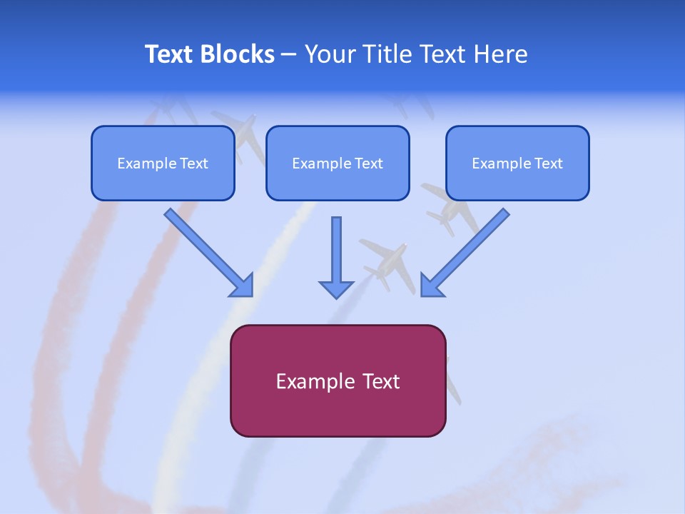 A Group Of Airplanes Flying In Formation With Colored Smoke Behind Them PowerPoint Template