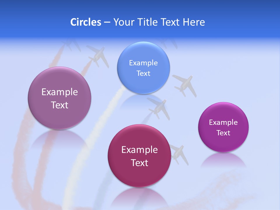 A Group Of Airplanes Flying In Formation With Colored Smoke Behind Them PowerPoint Template