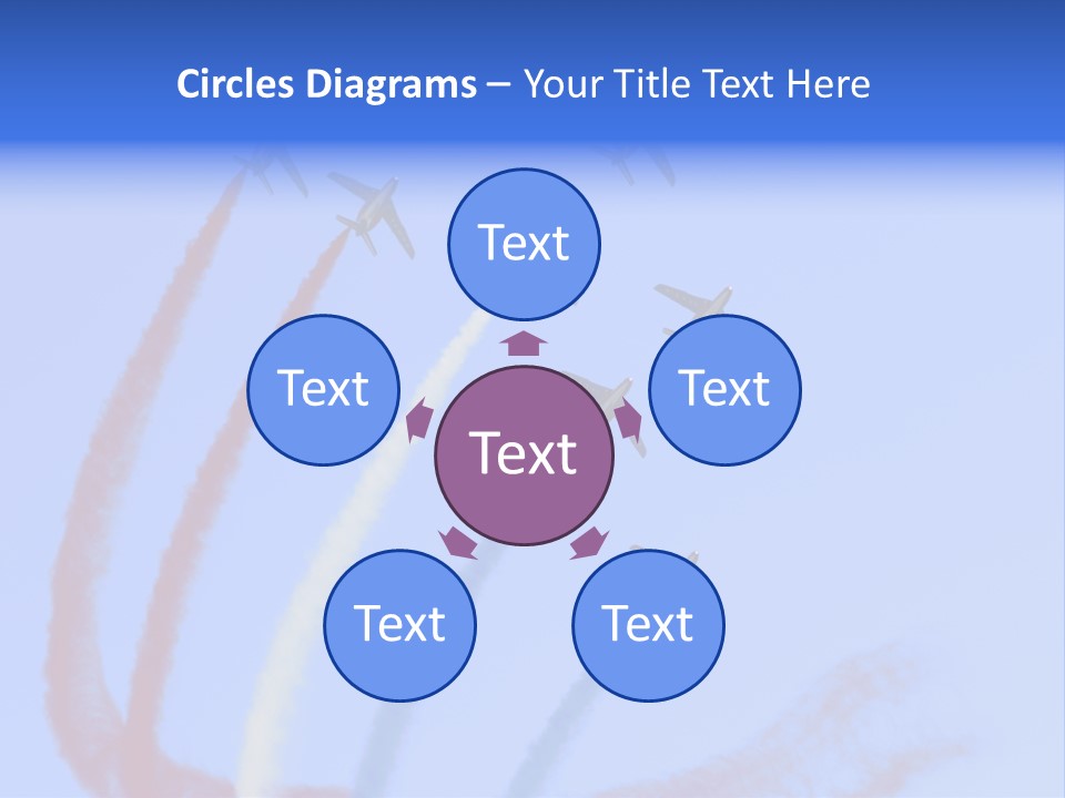 A Group Of Airplanes Flying In Formation With Colored Smoke Behind Them PowerPoint Template