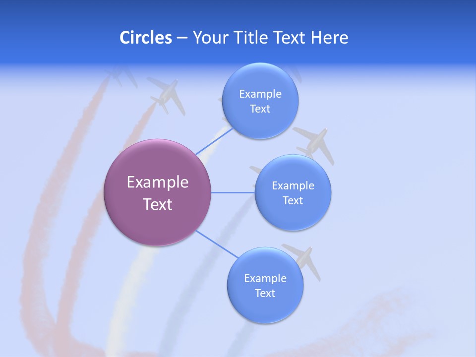A Group Of Airplanes Flying In Formation With Colored Smoke Behind Them PowerPoint Template