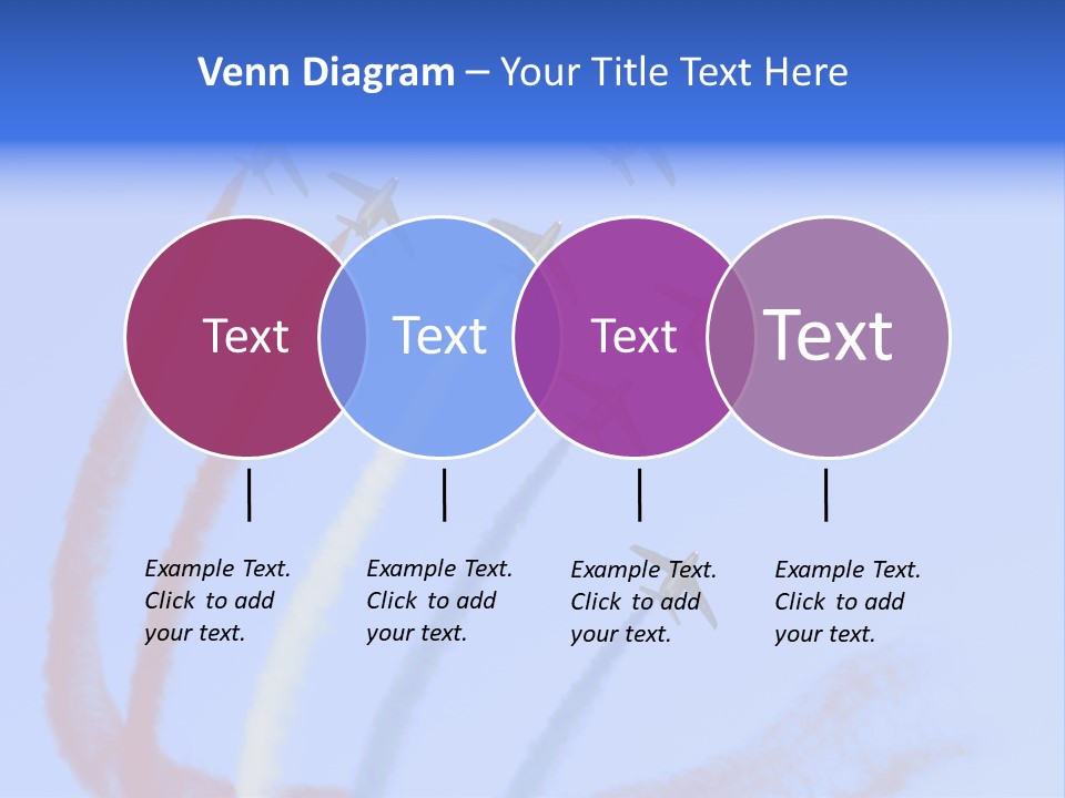 A Group Of Airplanes Flying In Formation With Colored Smoke Behind Them PowerPoint Template