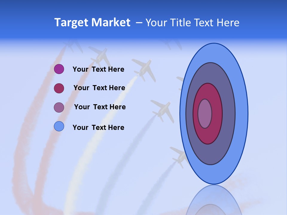 A Group Of Airplanes Flying In Formation With Colored Smoke Behind Them PowerPoint Template