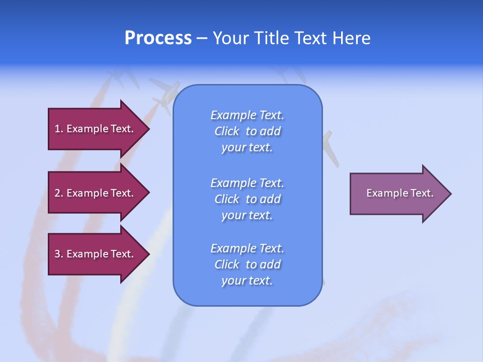 A Group Of Airplanes Flying In Formation With Colored Smoke Behind Them PowerPoint Template