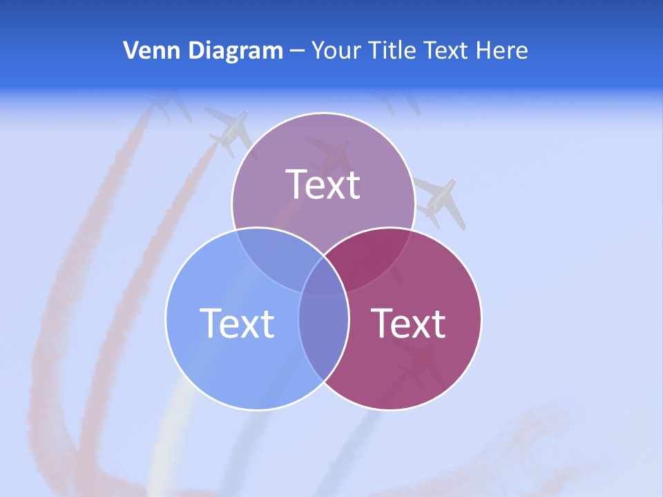 A Group Of Airplanes Flying In Formation With Colored Smoke Behind Them PowerPoint Template