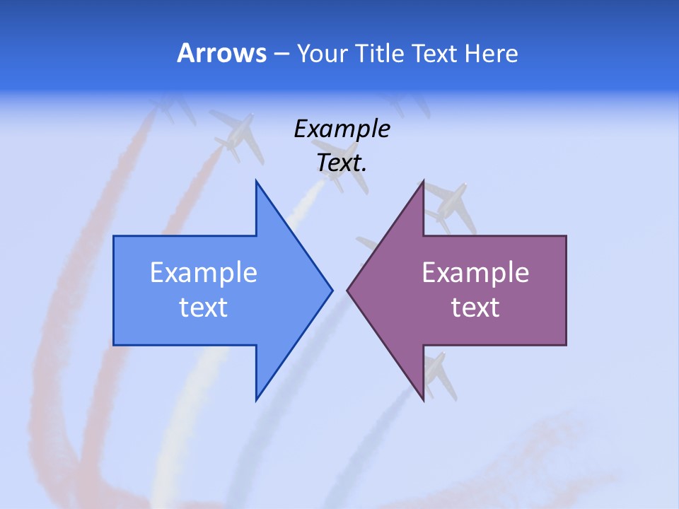 A Group Of Airplanes Flying In Formation With Colored Smoke Behind Them PowerPoint Template