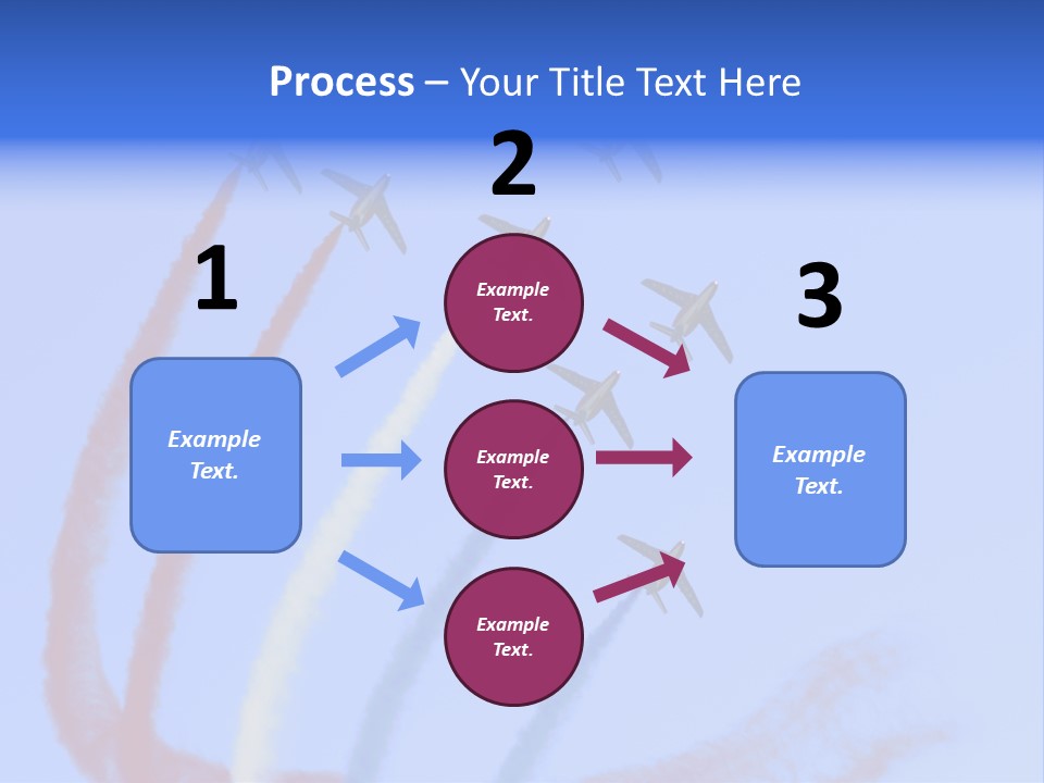 A Group Of Airplanes Flying In Formation With Colored Smoke Behind Them PowerPoint Template