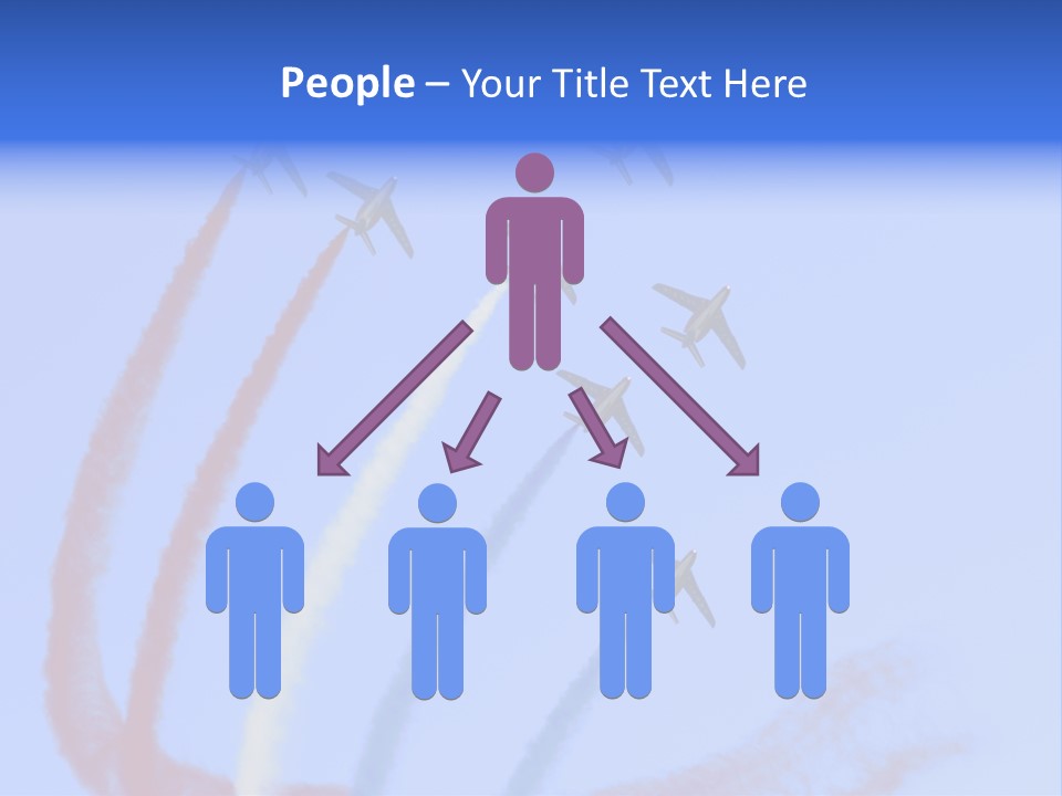 A Group Of Airplanes Flying In Formation With Colored Smoke Behind Them PowerPoint Template