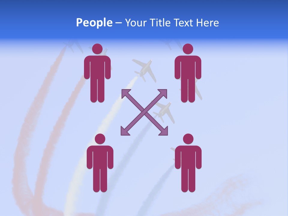 A Group Of Airplanes Flying In Formation With Colored Smoke Behind Them PowerPoint Template