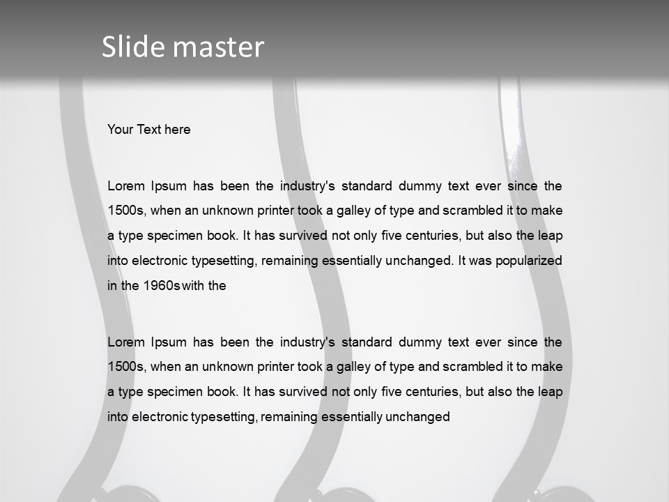 S Shaped Modern Chairs PowerPoint Template