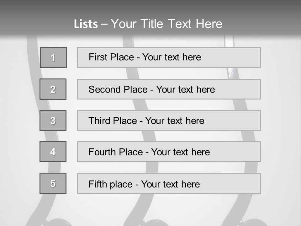 S Shaped Modern Chairs PowerPoint Template