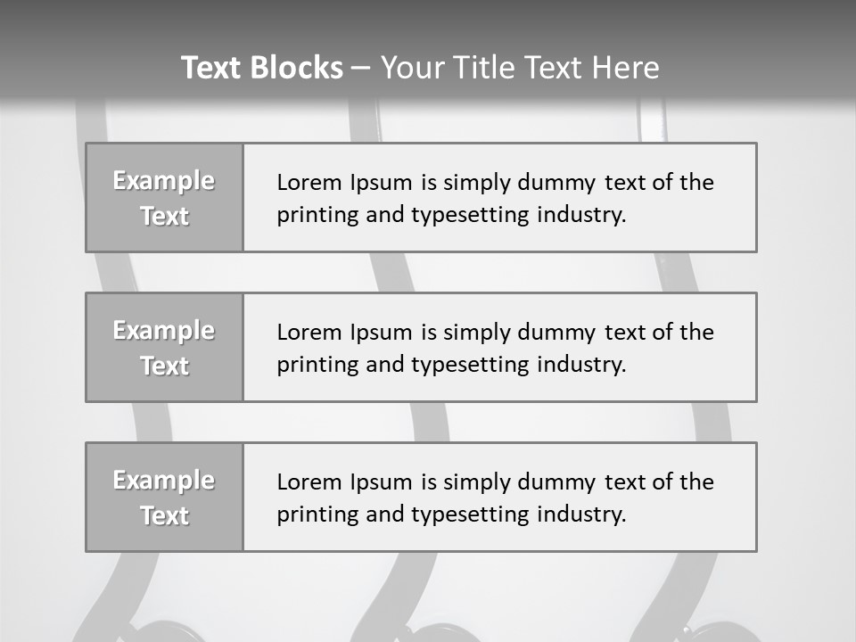 S Shaped Modern Chairs PowerPoint Template