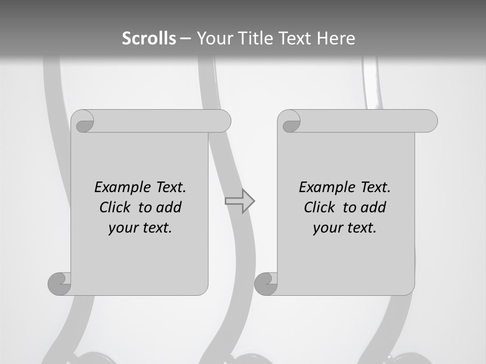 S Shaped Modern Chairs PowerPoint Template