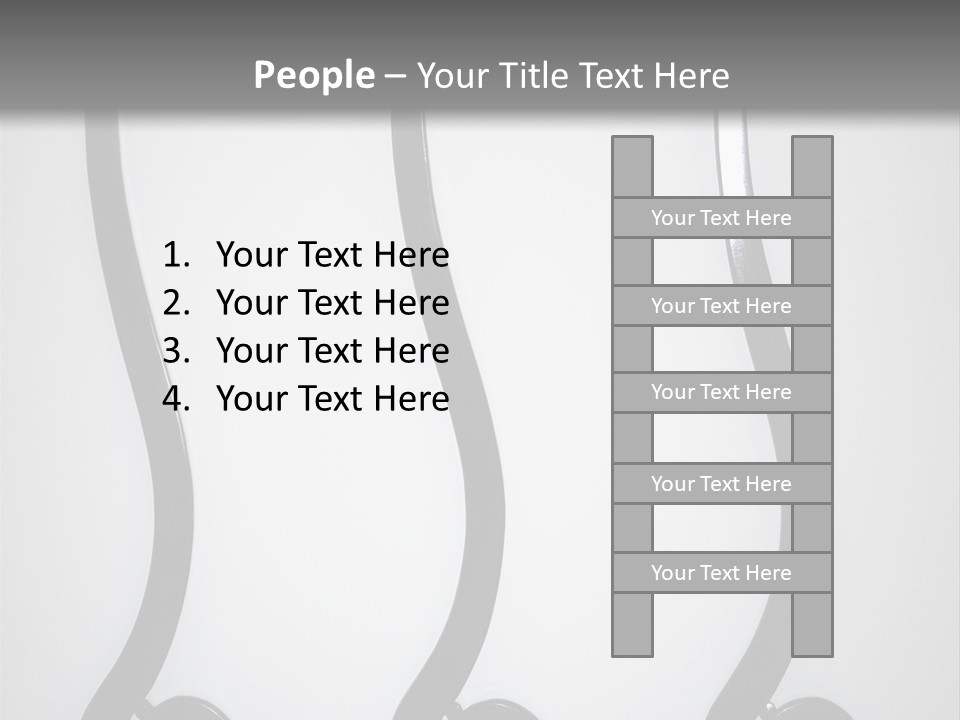 S Shaped Modern Chairs PowerPoint Template