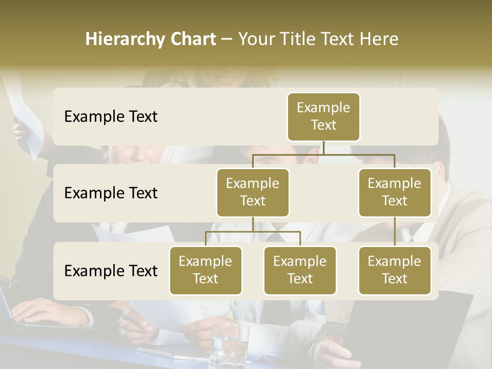 Group Of People Sitting At A Blue Table And Discussing Business Questions PowerPoint Template