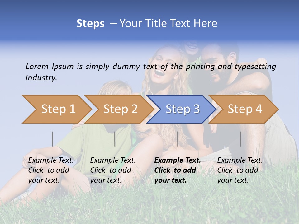 A Group Of People Sitting On The Grass With A Dog PowerPoint Template