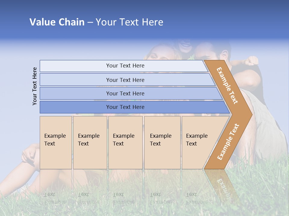 A Group Of People Sitting On The Grass With A Dog PowerPoint Template
