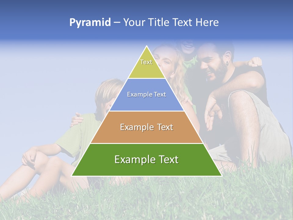 A Group Of People Sitting On The Grass With A Dog PowerPoint Template