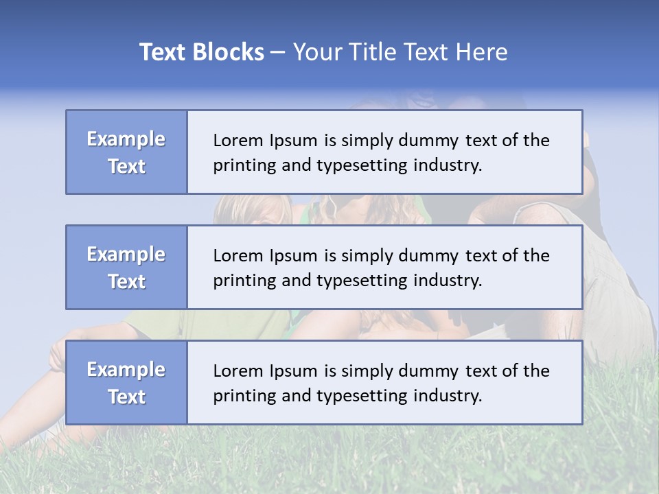 A Group Of People Sitting On The Grass With A Dog PowerPoint Template