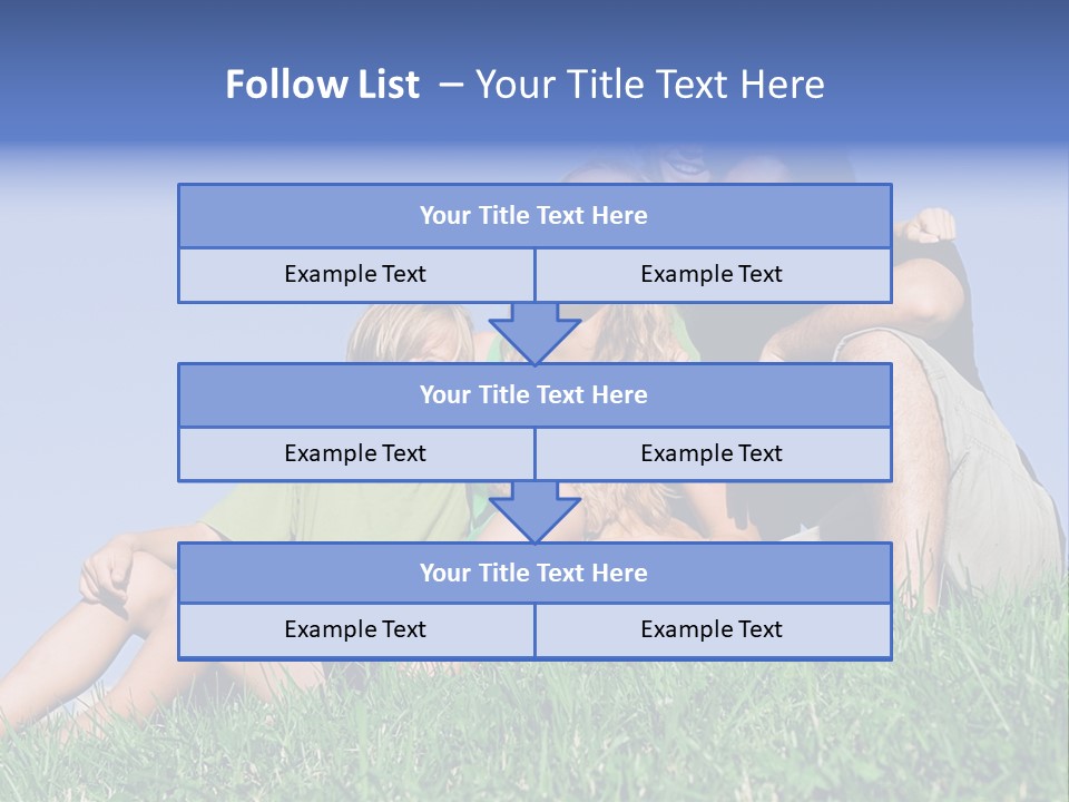 A Group Of People Sitting On The Grass With A Dog PowerPoint Template