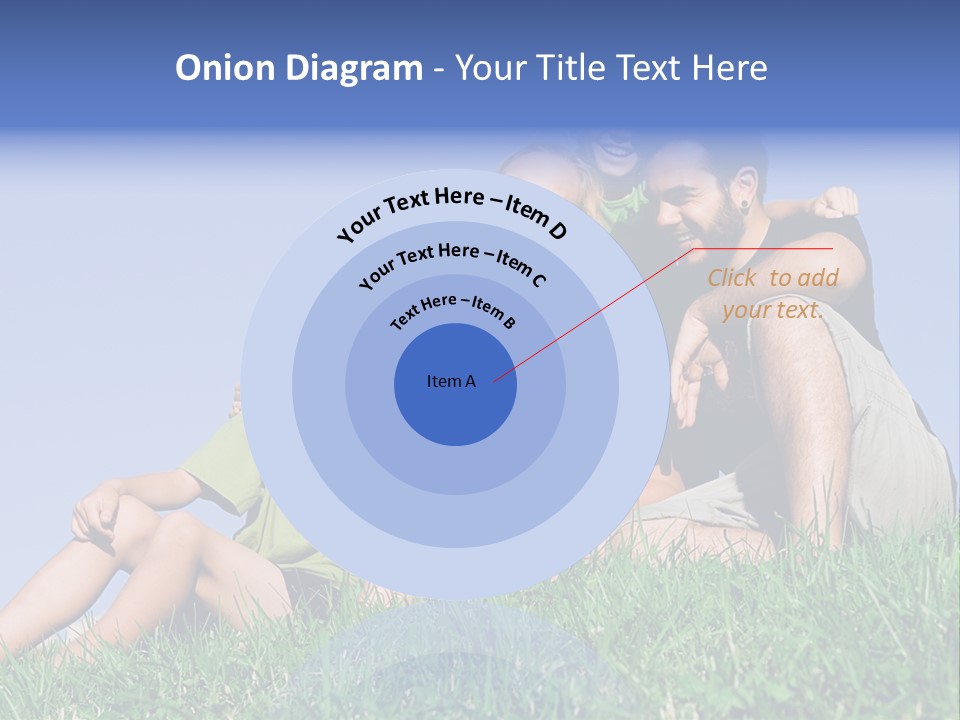A Group Of People Sitting On The Grass With A Dog PowerPoint Template