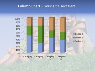 A Group Of People Sitting On The Grass With A Dog PowerPoint Template