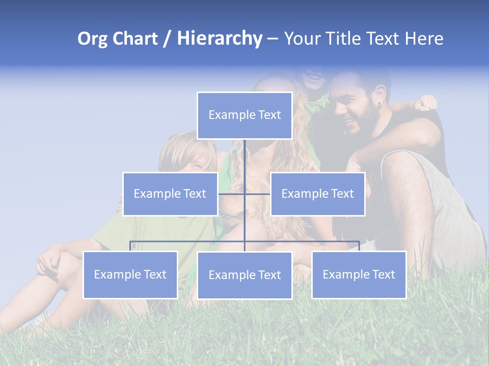 A Group Of People Sitting On The Grass With A Dog PowerPoint Template