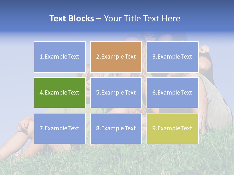 A Group Of People Sitting On The Grass With A Dog PowerPoint Template