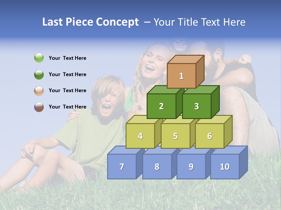 A Group Of People Sitting On The Grass With A Dog PowerPoint Template