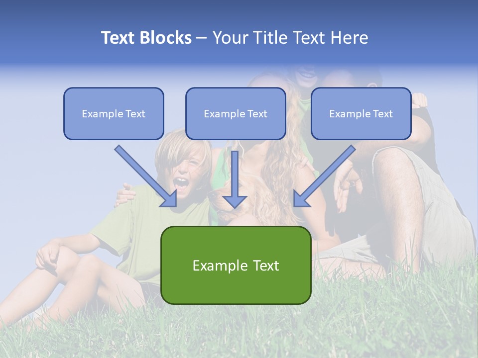 A Group Of People Sitting On The Grass With A Dog PowerPoint Template