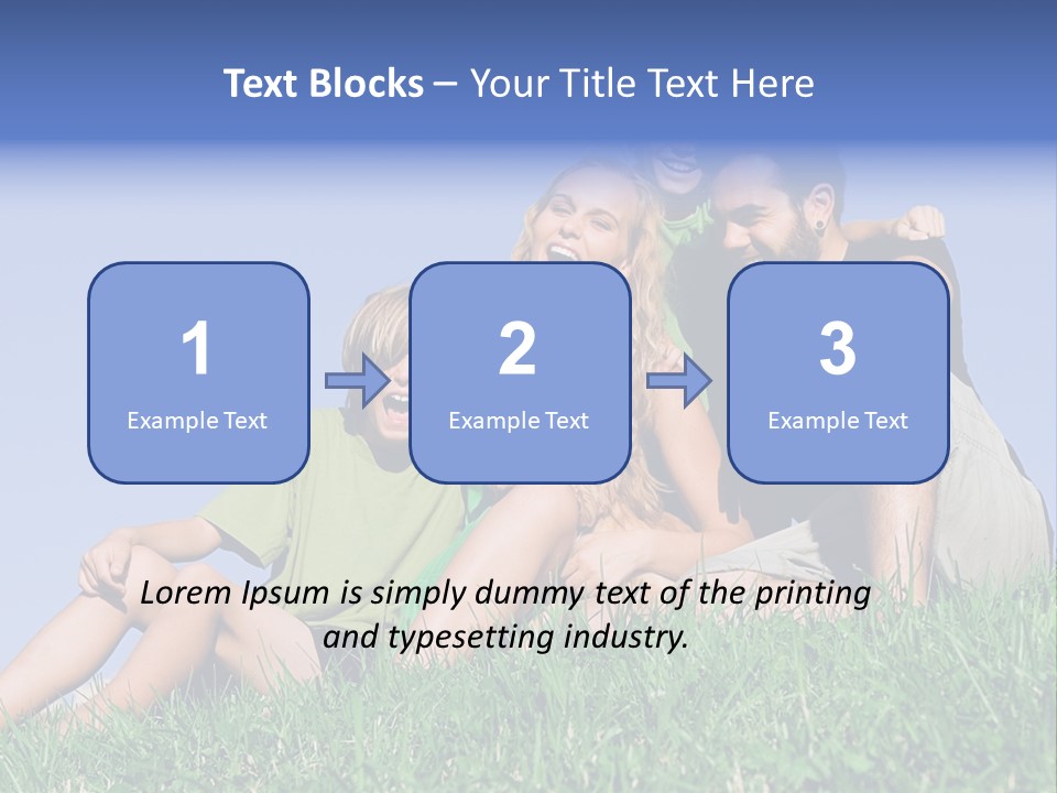 A Group Of People Sitting On The Grass With A Dog PowerPoint Template