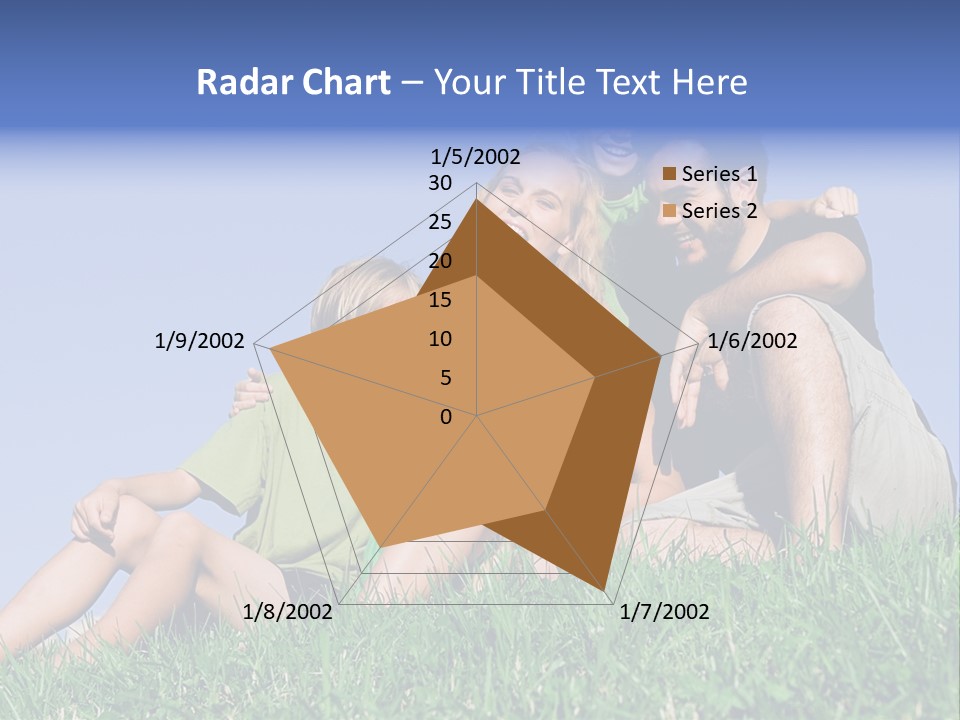 A Group Of People Sitting On The Grass With A Dog PowerPoint Template