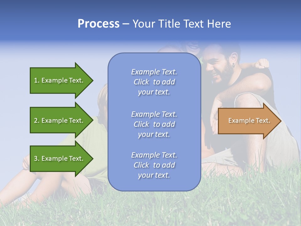 A Group Of People Sitting On The Grass With A Dog PowerPoint Template
