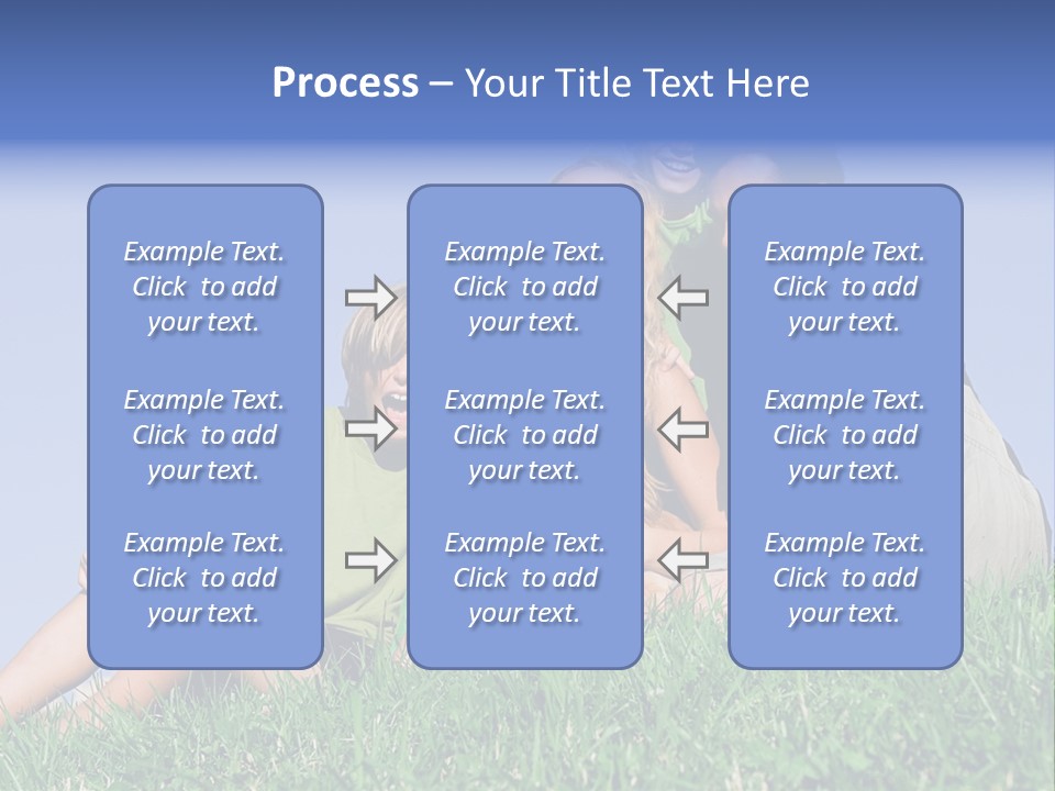 A Group Of People Sitting On The Grass With A Dog PowerPoint Template