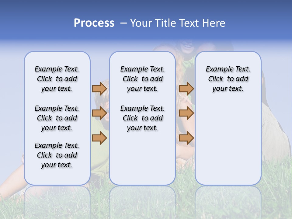 A Group Of People Sitting On The Grass With A Dog PowerPoint Template