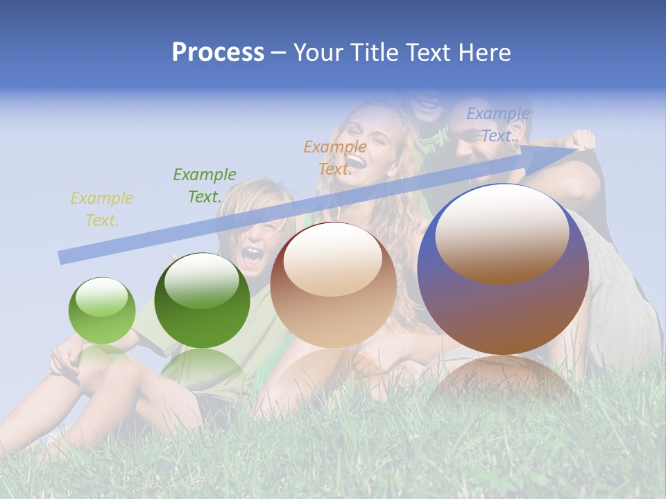 A Group Of People Sitting On The Grass With A Dog PowerPoint Template