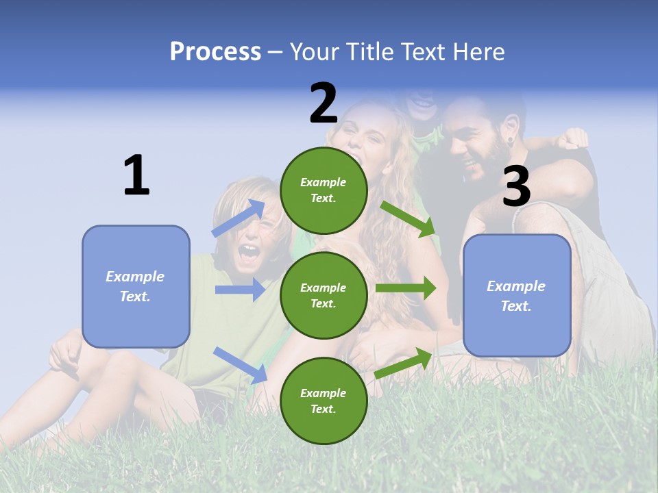 A Group Of People Sitting On The Grass With A Dog PowerPoint Template