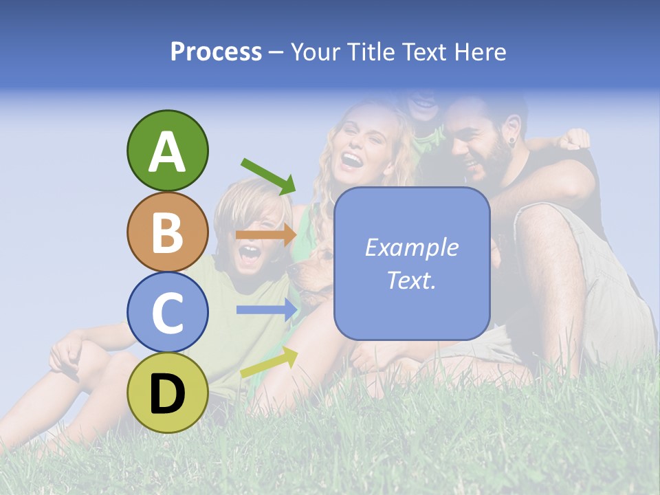 A Group Of People Sitting On The Grass With A Dog PowerPoint Template