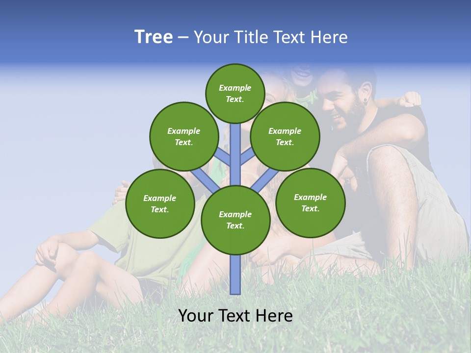 A Group Of People Sitting On The Grass With A Dog PowerPoint Template