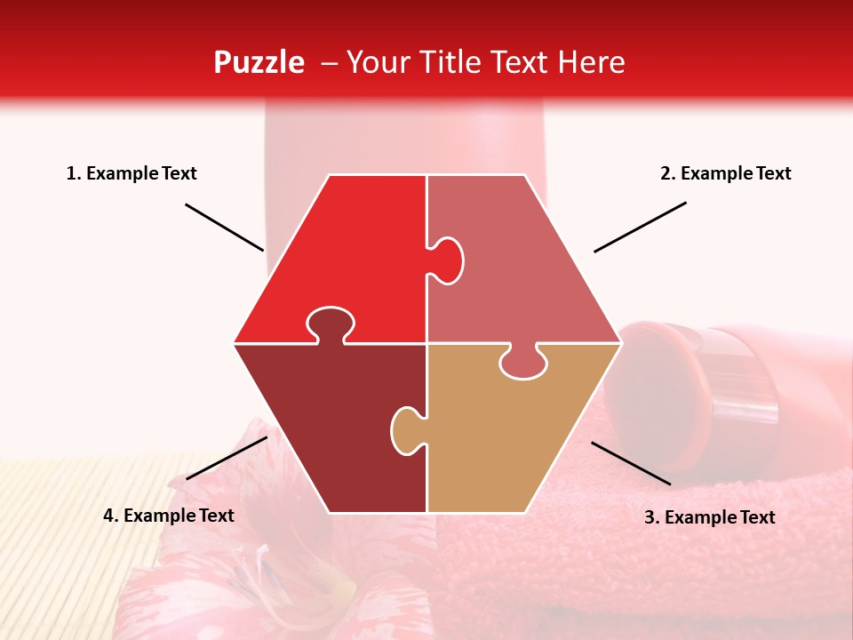 Cream And Red Bottles With Shampoo PowerPoint Template