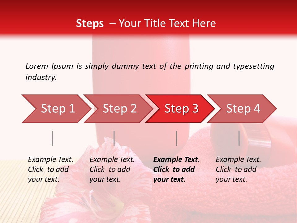 Cream And Red Bottles With Shampoo PowerPoint Template