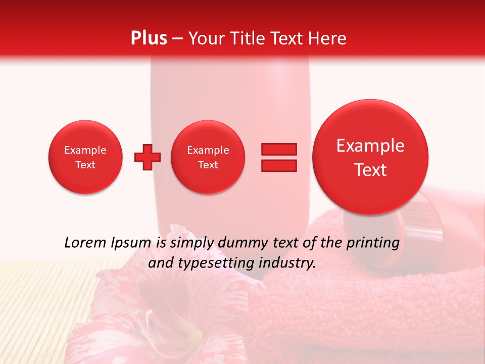 Cream And Red Bottles With Shampoo PowerPoint Template