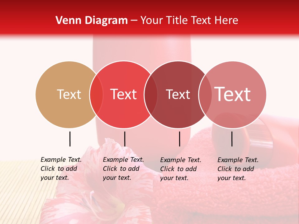 Cream And Red Bottles With Shampoo PowerPoint Template