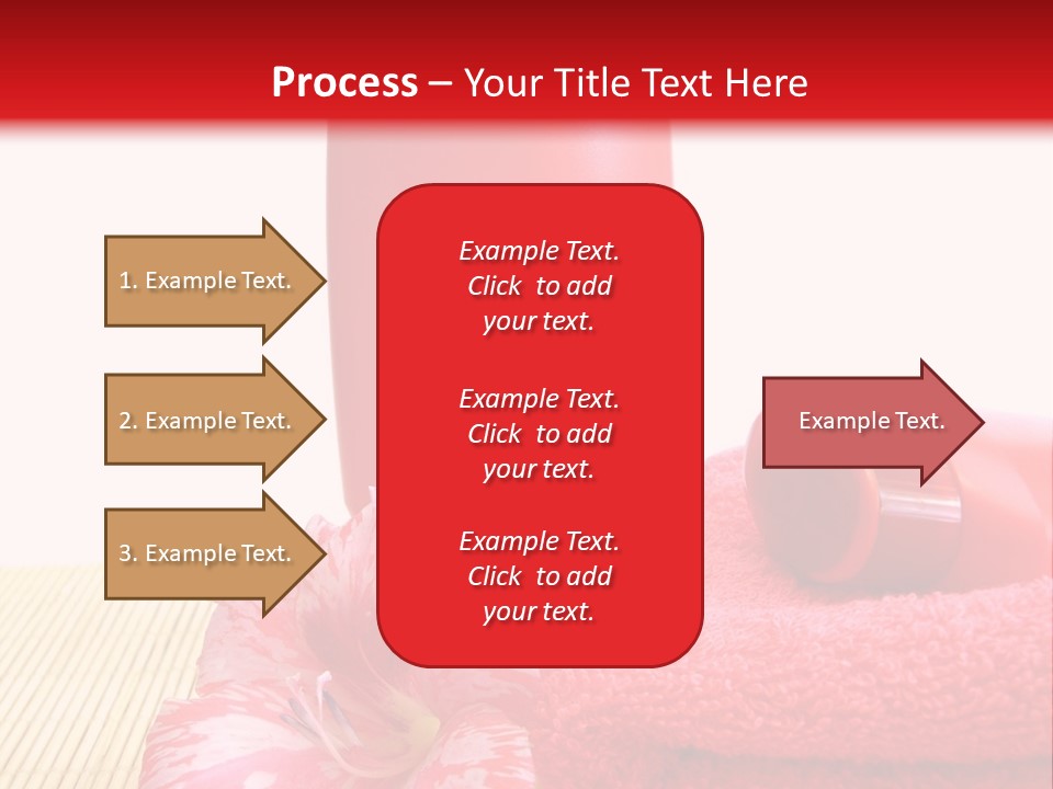 Cream And Red Bottles With Shampoo PowerPoint Template