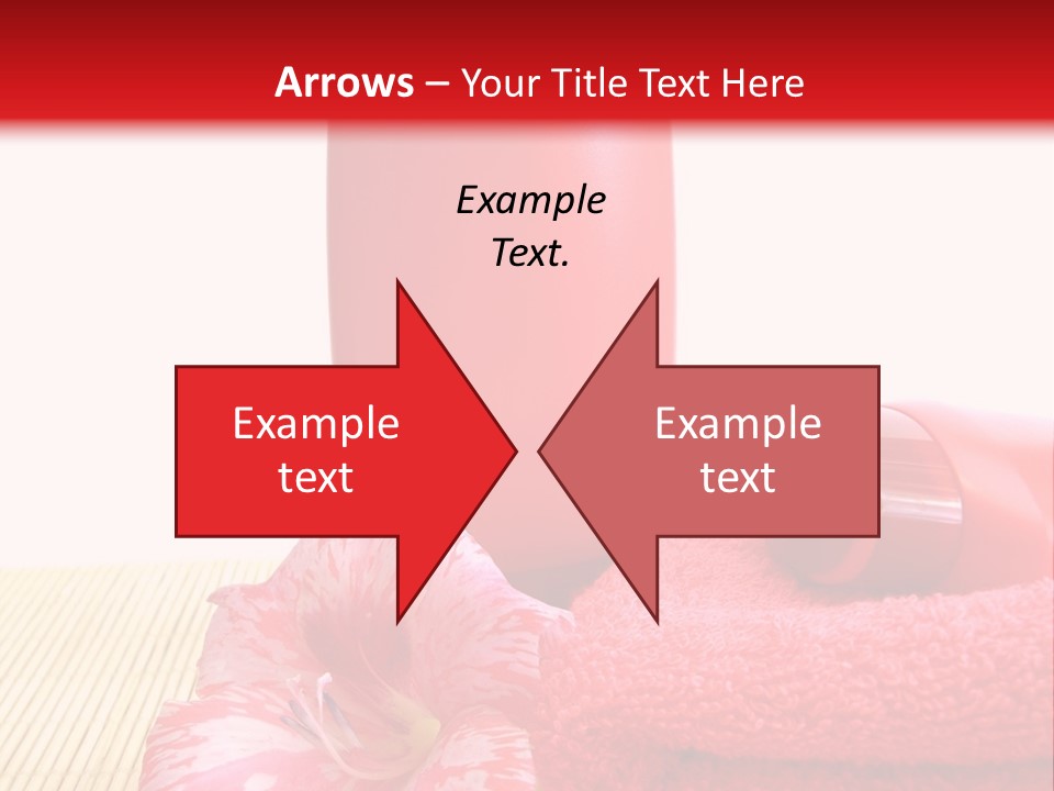 Cream And Red Bottles With Shampoo PowerPoint Template